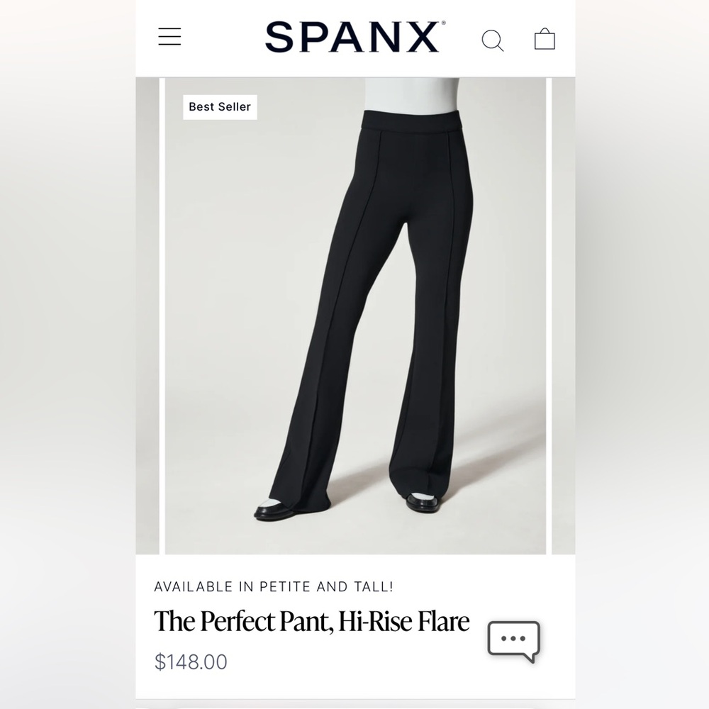 Spanx the perfect pant hi rise flair petite